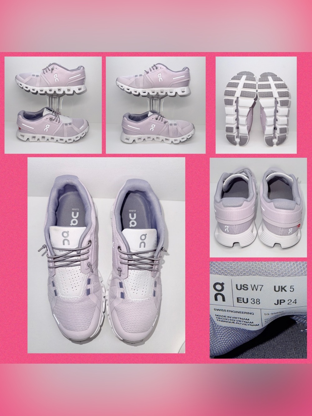 On Cloud 5 Running Shoes - Light Lilac
